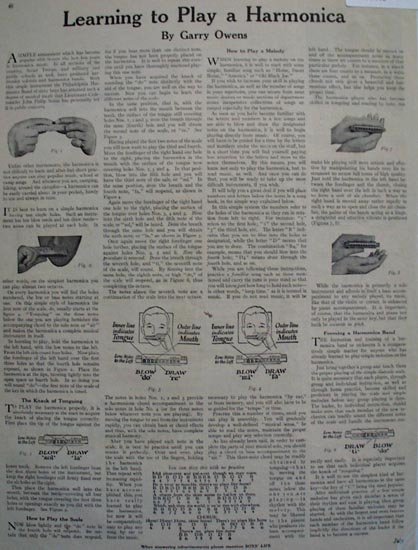 Learning To Play The Harmonica 1928 Article