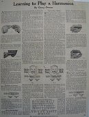 Learning To Play The Harmonica 1928 Article