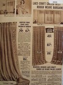Sears Lace Window Curtain 1938 Ad.