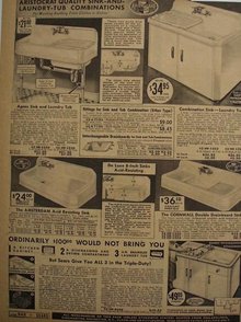 Sears Aristocrat Sink And Laundry Tub 1938 Ad