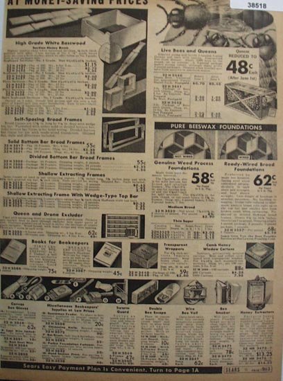 Sears Beekeepers Supplies 1938 Ad