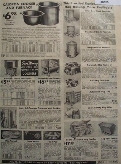 Sears Hog supplies 1938 Ad