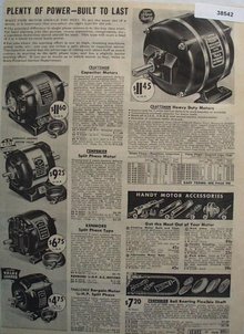 Sears Electric Motors and Accessories 1938 Ad