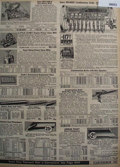 Sears Farm Machinery And Parts 1936 Ad