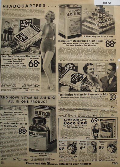 Sears Vitamin Products 1936 Ad