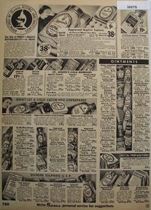 Sears Ointments And Cold Remedies 1936 Ad