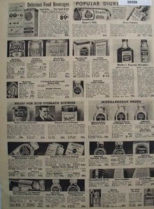 Sears Food Beverages and Drugs 1938 Ad