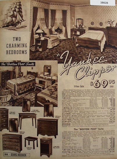 Sears Yankee Clipper Bed Room Furniture 1936 Ad