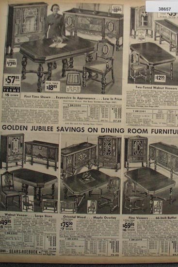Sears Dining Room Furniture 1936 Ad