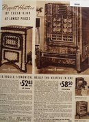Sears Big Rugged Wood Or Coal Heaters 1938 Ad