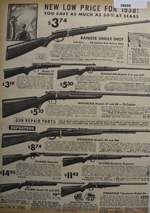 Sears Low Price Rifles 1938 Ad