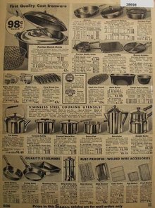 Sears Cast Ironware And Stainless steel Utensils 1935 Ad