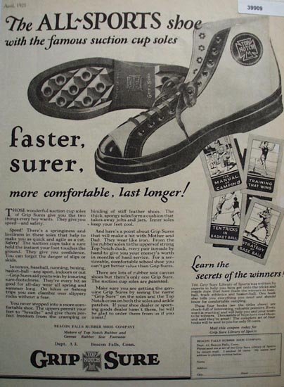 Grip Sure Sport Shoe 1925 Ad