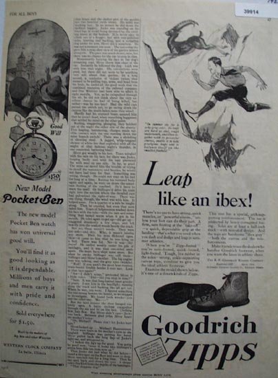 Goodrich Zipps Athletic Shoes 1928 Ad