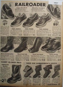 Sears Railroader Rubber Shoe top Boots 1936 Ad