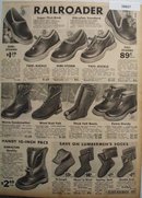 Sears Railroader Rubber Shoe top Boots 1936 Ad