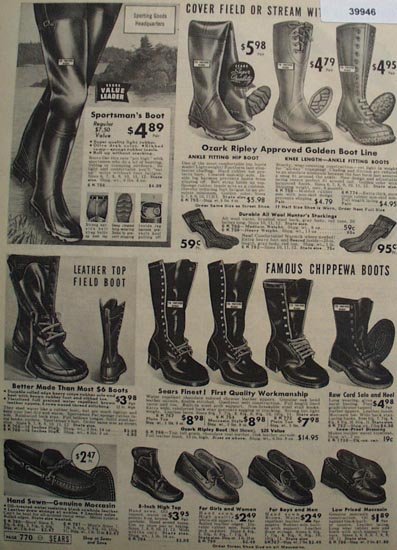 Sears Boots and Moccasins 1938 Ad