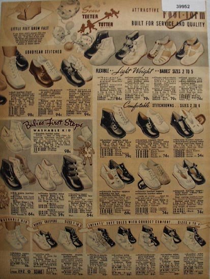 Sears Shoes for Little Feet 1938 Ad