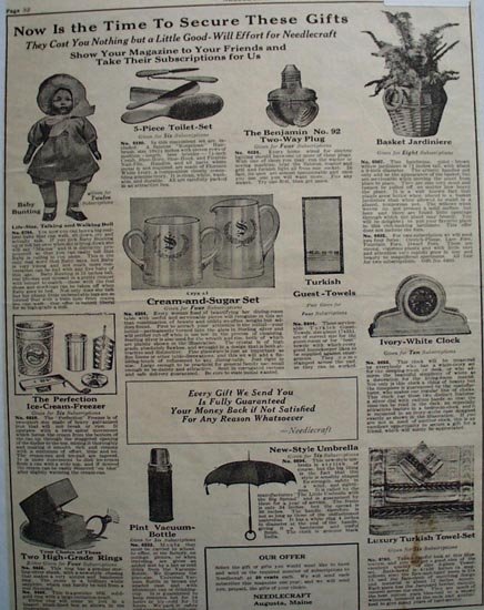 Needlecraft Subscription Prizes 1923 Ad