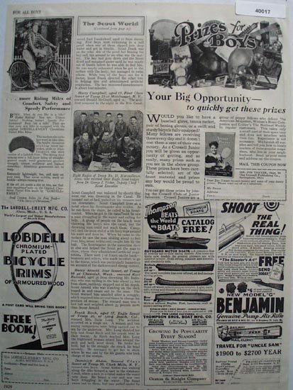 Shop By Mail For All Boys Magazine 1929 Ad