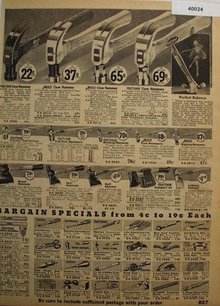 Sears Hammers Hatchets And Tools 1936 Ad