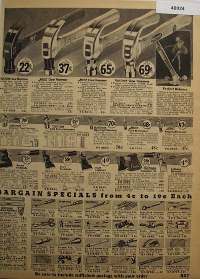 Sears Hammers Hatchets And Tools 1936 Ad