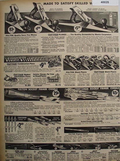Sears Planes And Chisels 1936 Ad