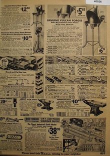 Sears Blacksmith Tools 1936 Ad.