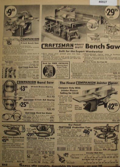 Sears Woodworker Tools 1936 Ad