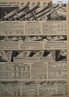 Sears Woodsmens Saws 1936 Ad