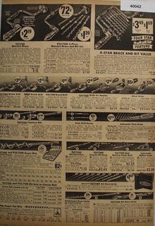 Sears Braces, Bits And Drills 1938 Ad
