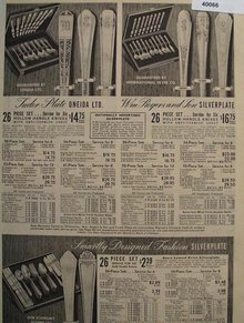 Sears Fashions, Oneida Ltd. And Wm. Rogers 1938 Ad