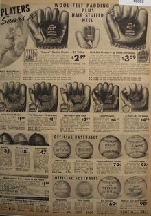 Sears Baseball Gloves And Balls 1938 Ad