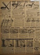 Sears Golf, Badminton and Croquet Sets 1938 Ad.
