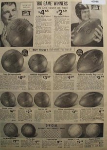 Sears Football, Basketball, Volley and Soccer Balls 1938 Ad