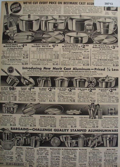Sears Bestmade Cast Aluminum Pots And Pans 1936 Ad