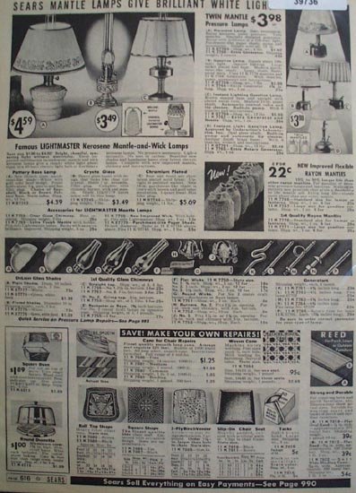 Sears Lightmaster Lamps 1938 Ad
