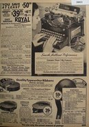 Sears Typewriter And Ribbons 1936 Ad