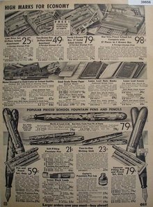 Sears Pens And School Supplies 1935 Ad