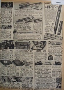Sears Pens School Supplies 1938 Ad