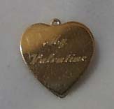 Gold Tone Valentine Heart Pendant