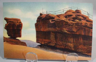 Garden of the Gods Balanced & Steamboat rocks postcard