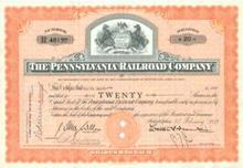 Pennsylvania RR Company Stock 1953 certificate