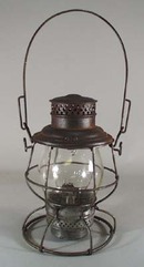 Adlake Reliable Tall globe Burlington Route early 1900's