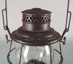 Adlake Reliable Tall globe Burlington Route early 1900's