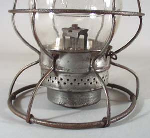 Adlake Reliable Tall globe Burlington Route early 1900's