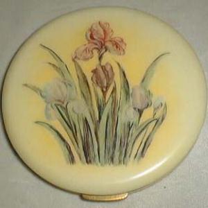 Fifth Avenue Compact UNUSUAL size with Iris Flower