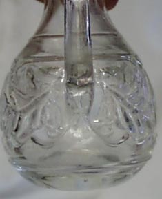 Wonderful pressed glass cruet set, OLD
