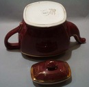 Hall Maroon & Gold Teapot