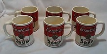 Campbells Tomato Soup Mugs 1950 Era